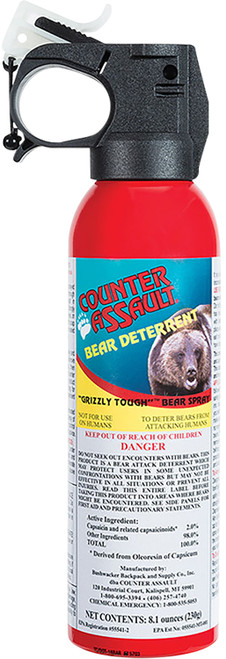 Counter Assault 15067024 Bear Spray Capsaicin 32 ft Range 7 Second Burst 8.10 oz