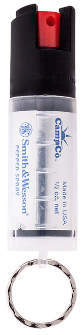 S&W 1201 Keychain Pepper Spray 0.50 oz OC Clear Case 10 ft Range