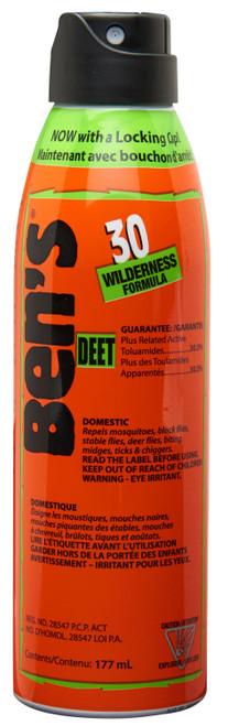 Ben's 00067178 30% DEET Odorless Insect Repellent 6oz Aerosol Ticks & Mosquitoes 8hr