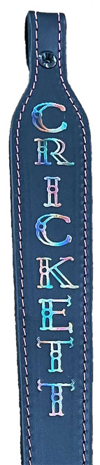 Crickett KSA802 Black Leather Rifle Sling with Pink Stitching 23" OAL