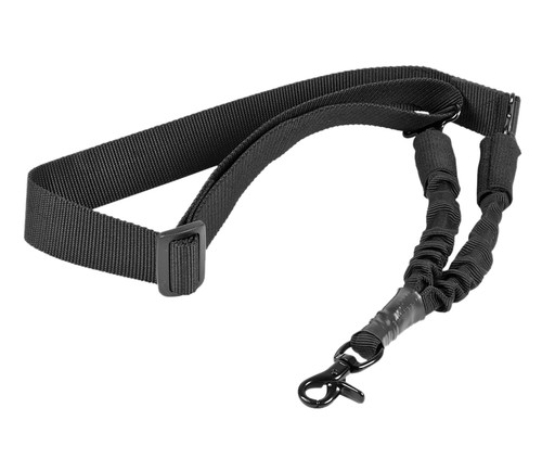 NcStar AARS1P Single Point Bungee Sling Black Nylon 44"-60" OAL Adjustable