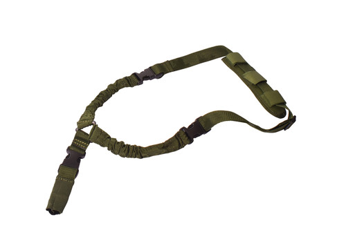 Rukx Gear ATICT1PSG Tactical Single Point Bungee Sling Green Nylon Adjustable