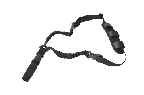 Rukx Gear ATICT1PSB Tactical Single Point Bungee Sling Black Nylon Adjustable