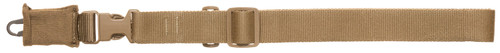 Tacshield T6005CY CQB Single-Point Rifle Shotgun Sling Coyote Tan Mil-Spec Webbing