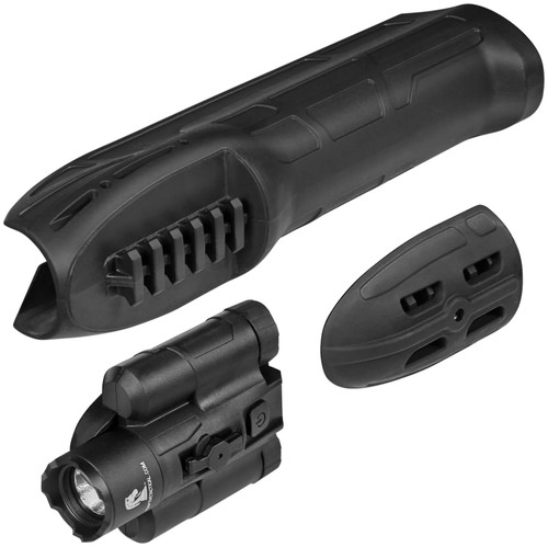 Adaptive Tactical AT02900 EX Performance Forend with 300 Lumen Flashlight Black Fits Remington 870/1100/11-87