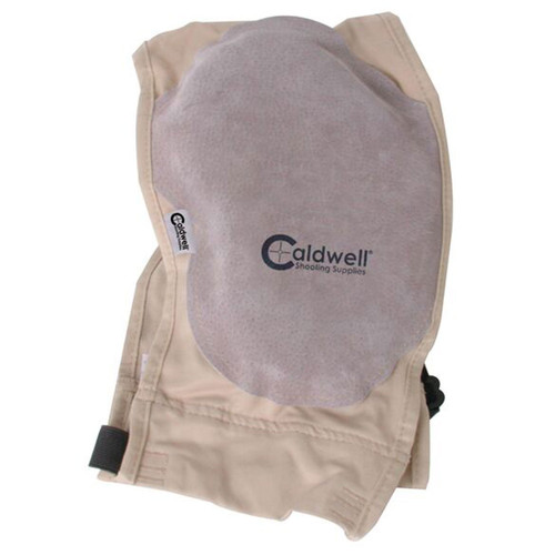 Caldwell Super Mag Plus Recoil Shield Tan Cloth with Leather Pad for Heavy Caliber Shooting