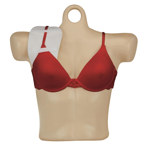 Caldwell Hidden Comfort Recoil Shield for Women White Cotton Blend with Hook and Loop