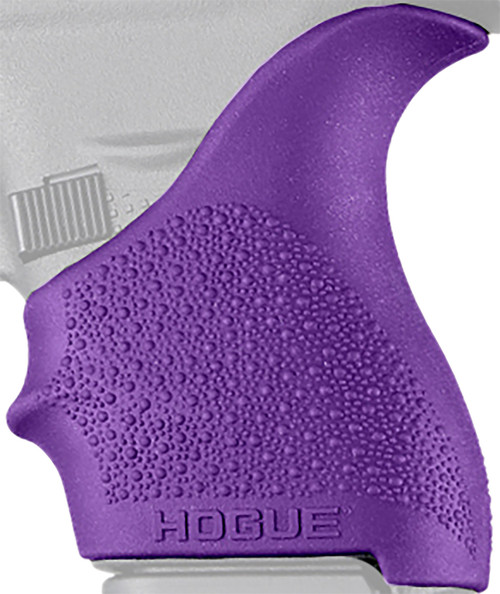 Hogue HandAll Beavertail Grip Sleeve Purple Textured Rubber for Glock 42 and 43