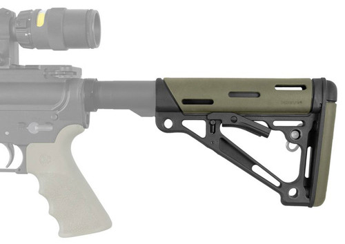 Hogue 15240 OverMolded Collapsible Buttstock OD Green for AR-15 M16 M4 Mil-Spec Tube