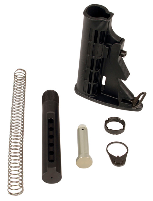 LBE Unlimited MILSTKKT Complete Mil-Spec Stock Kit 6-Position Black Synthetic AR-15 M4