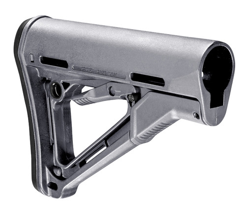 Magpul MAG310-GRY CTR Compact Carbine Stock Stealth Gray Synthetic for AR-15/M16/M4 Mil-Spec Tube