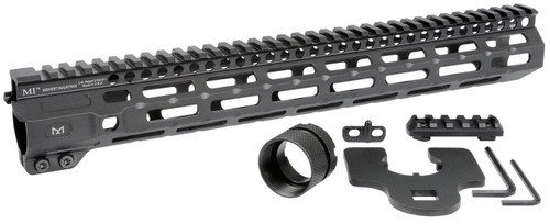 Midwest Industries M-Series AR-15 Combat Rail Black Hard Coat Anodized Aluminum 14"