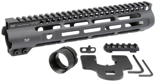 Midwest Industries MISLH105 Slimline AR-15 M-LOK Handguard 10.50" Black Hardcoat Anodized Aluminum Picatinny