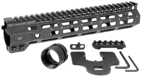 Midwest Industries MICRM105 Combat AR-15 M-LOK Handguard 10.50" Black Hardcoat Anodized 6061-T6 Aluminum Picatinny