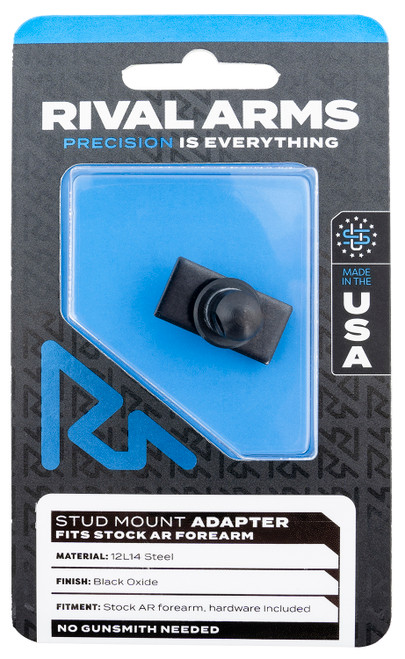Rival Arms RA-RA92M6B Stud Mount Adapter 12L14 Steel Black Oxide for AR Stock Forearm