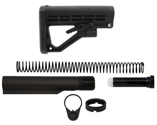 TacFire MAR050B Mil-Spec 6-Position Buffer Tube Kit, Black Matte, AR-15