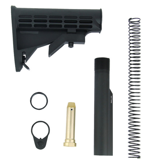 TacFire MAR084 Mil-Spec M4 Stock Kit, Black, AR-15 Complete