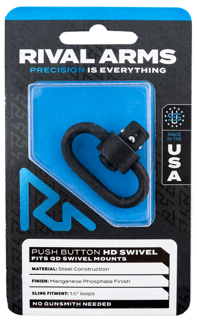 Rival Arms RA-RA92S1B HD Swivel Black Manganese Phosphate Steel 1.25" Loop Push Button