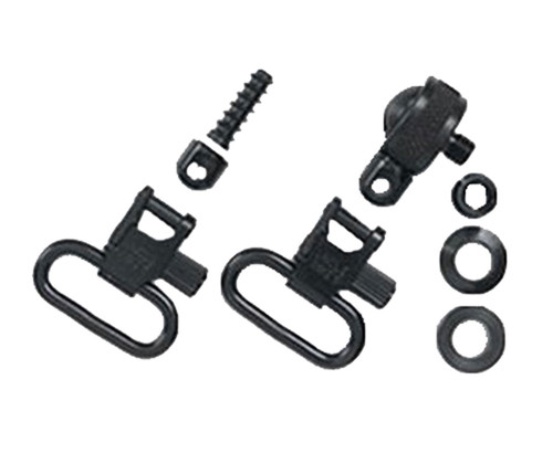 Uncle Mike's 15612 Magnum Swivel Set Quick Detach 115 MC Blued 1" Loop for Pump and Auto Shotguns