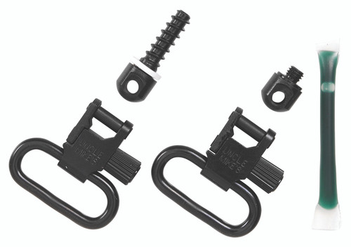 Uncle Mike's 15312 Fore End Band Swivel Set QD 115 LRB Blued 1" Loop for Tube Magazine Lever Action Rifles