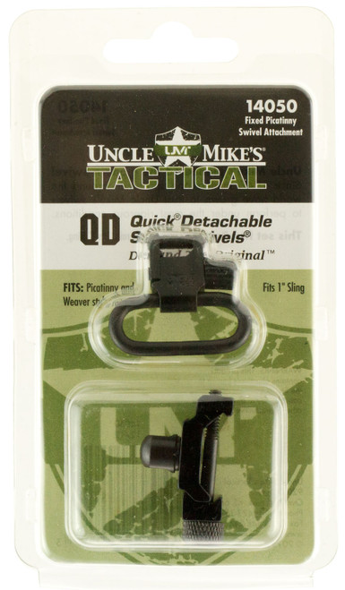 Uncle Mike's 14050 Super Swivel Quick Detach with Fixed Picatinny Swivel Attachment Blued 1" Loop