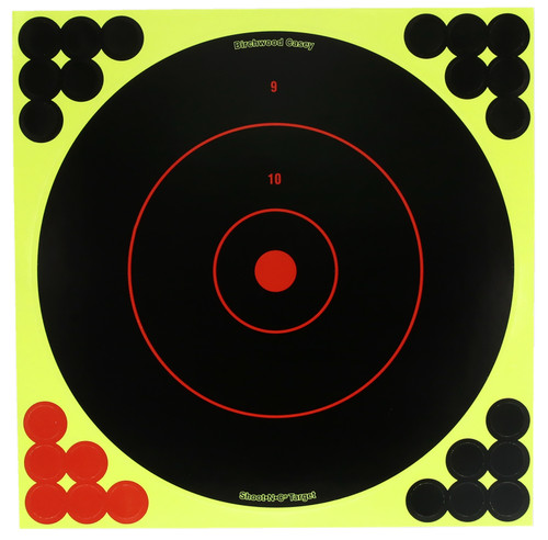 Birchwood Casey TDSNC825PK 8" Bullseye Adhesive Paper Target Dispenser with Pasters 25 Pack