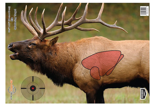 Birchwood Casey 35404 Pregame Elk Paper Target 16.5" x 24" Reactive Splatter 3 Per Package