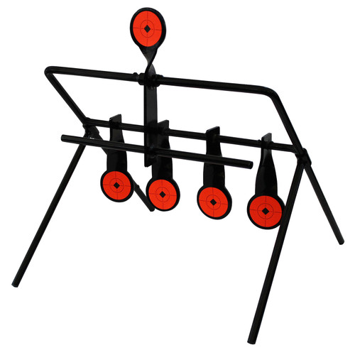 Birchwood Casey 47022 World of Targets Gallery AR500 Steel Rimfire Spinning Target Black/Orange 0.19" Thick