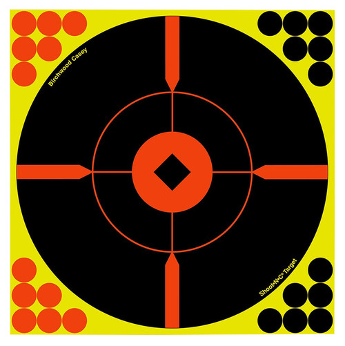 Birchwood Casey 34015 Shoot-N-C Reactive Self-Adhesive 12" Bullseye BMW Targets 5 Pack