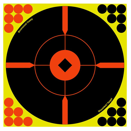 Birchwood Casey 34850 Shoot-N-C Reactive Self-Adhesive 8" Bullseye BMW Targets 50 Pack