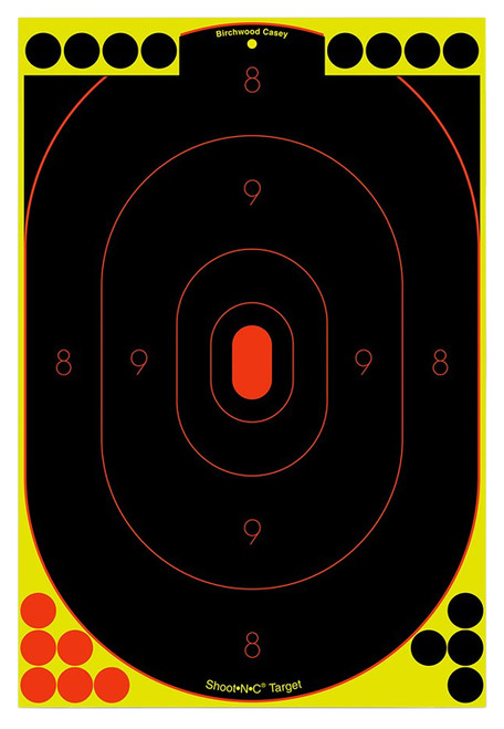 Birchwood Casey 34605 Shoot-N-C Reactive Self-Adhesive 12"x18" Silhouette Targets 5 Pack