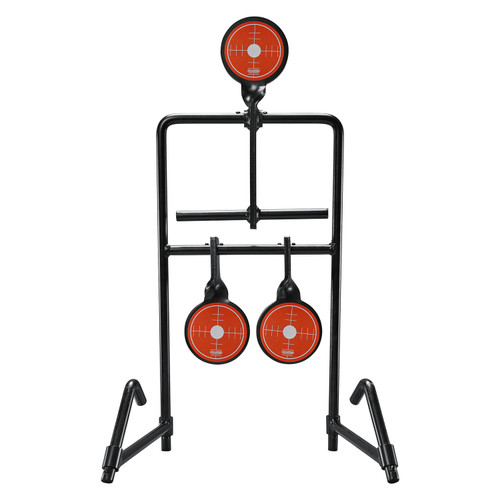 Champion Targets 40870 Triple Gong Auto Reset Handgun Steel Target Black/Orange 3 Targets