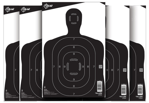 EZ-Aim 15447 Silhouette Paper Hanging Target 12" x 18" Black/White 25 Per Pack