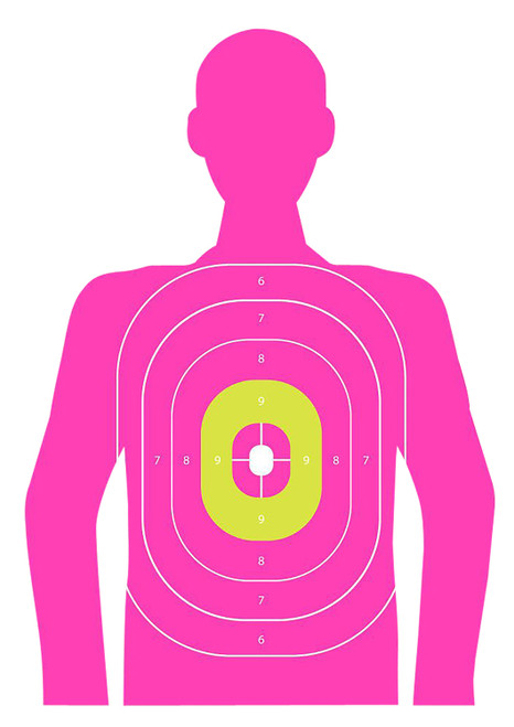 EZ-Aim In the Pink Silhouette Paper Shooting Targets, Pink, 3 Pack