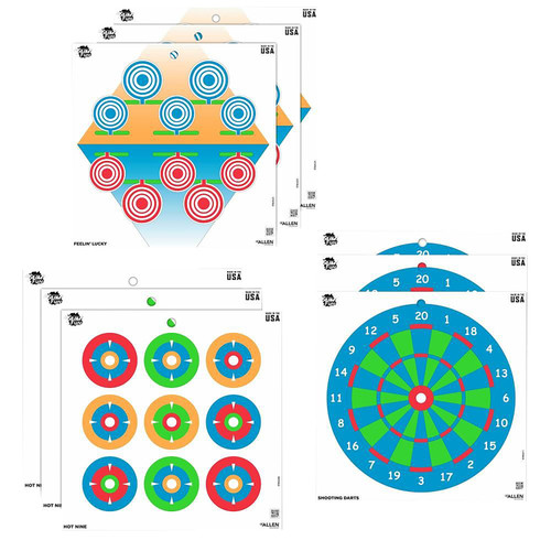 EZ-Aim Plinking the Day Away Paper Shooting Targets, 12"x12", 12 Pack