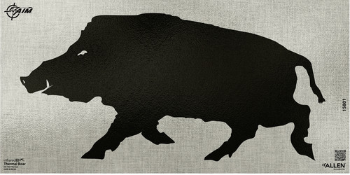 EZ-Aim 15801 Boar Adhesive Thermal ID Paper Shooting Target 24" x 12" Black/Gray