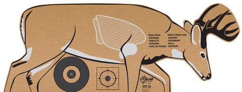 EZ-Aim 6033 Standing Deer Silhouette Cardboard Shooting Target Crossbow/Rifle/Shotgun Brown/White