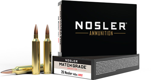 Nosler 51288 Match Grade Custom Competition Hollow Point Boat Tail  140 Grain .26 Nosler