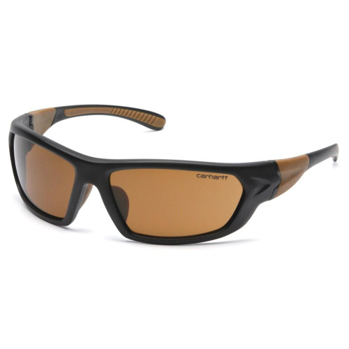 Pyramex Carbondale Heavy Duty Shooting Glasses Black/Tan - Sandstone Bronze Lens