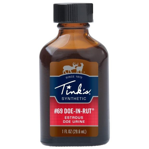 Tinks #69 Doe-In-Rut Synthetic Deer Lure 1 oz Glass Bottle