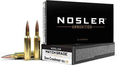 Nosler 60170 Match Grade RDF Jacketed Hollow Point JHP 115 Grain 6mm Creedmoor