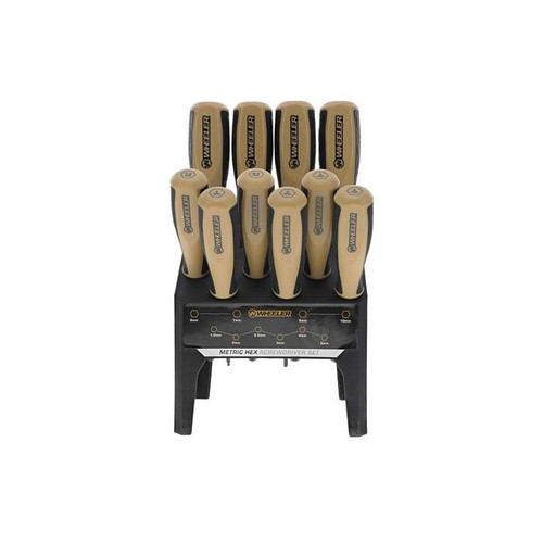 Wheeler 10-Piece Metric Hex Benchtop Screwdriver Set
