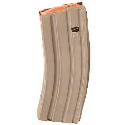 ASC AR Family .223 Remington Rifle Magazine Orange Follower Dark Earth Stainless Steel 30-Round