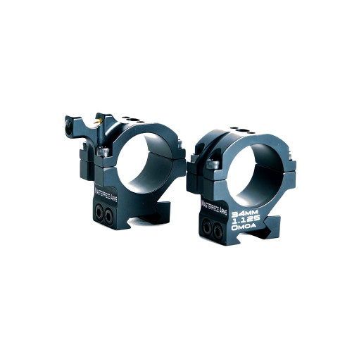 Masterpiece Arms BA Scope Rings 35mm 1.25 Inch Black with Built-In Level