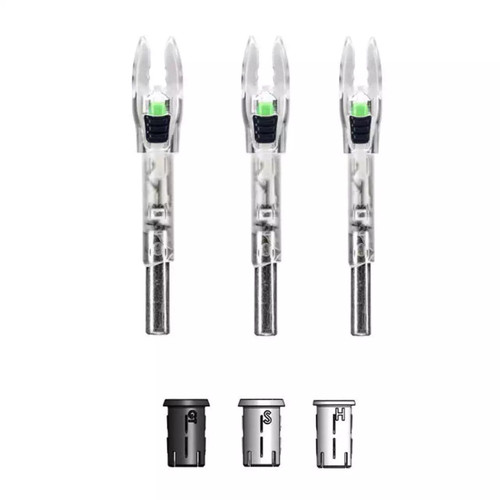 Nockturnal Shift Universal Green Lighted Arrow Nocks, 3-Pack