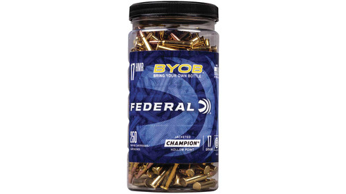 Federal 770BTL250 Champion Training BYOB Speer TNT Jacketed Hollow Point  17 Grain .17 HMR