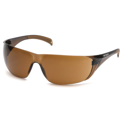 Pyramex Billings Frameless Shooting Glasses Sandstone Bronze Lens with Carhartt Bag