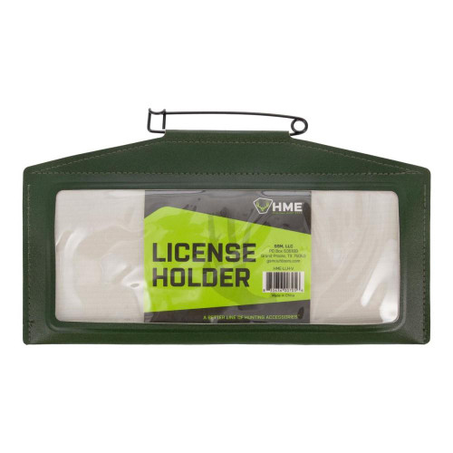 HME Large Hunting License Holder Olive Green with Snap Closure