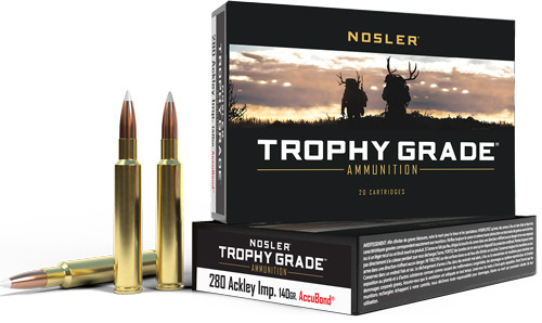 Nosler 60043 Trophy Grade Nosler AccuBond  140 Grain .280 Ackley