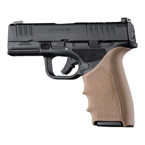Hogue HandAll Beavertail Grip Sleeve for Springfield Armory Hellcat Pro FDE